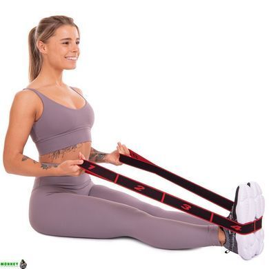 Стрічка для розтяжки еластичний еспандер Record Elastiband FI-1719 Сірий