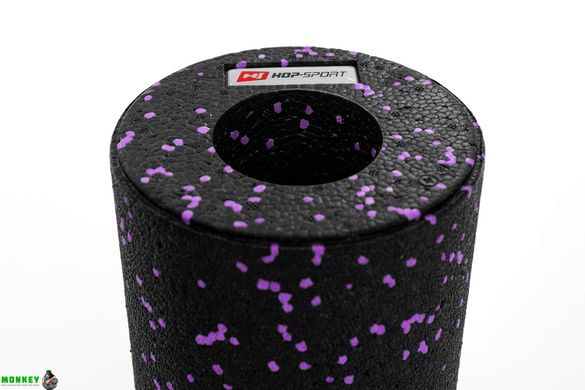 Роллер массажер (валик, ролик) гладкий Hop-Sport EPP 33 см HS-P033YG черно-фиолетовый