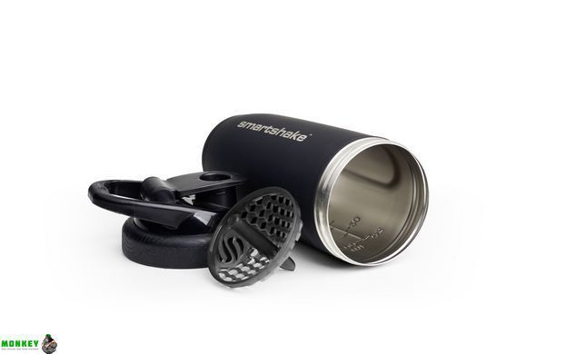 Шейкер спортивный Smartshake Reforce Stainless Steel 30oz/900ml Black