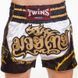 Шорты для тайского бокса и кикбоксинга TWINS TBS-DRAGON Желтый-белый XL
