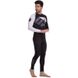 Комплект компресійний чоловічий лонгслів та штани UCF 9523-9623 M-3XL чорний-білий
