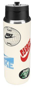 Пляшка Nike SS RECHARGE STRAW BOTTLE 24 OZ кокосове молоко, блакитний, червоний, чорний Уні 709 мл