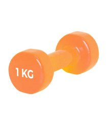 Гантеля PowerPlay 4125 виниловая 1 кг Оранжевая