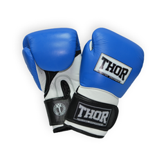 Перчатки боксерские THOR PRO KING 14oz /PU /сине-бело-черные