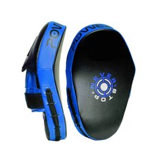 Лапы боксерские PowerPlay 3051 черно-синие PU [пара]