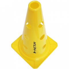 Конус для тренувань з отворами Meta Cone Marker with holes 2.0 жовтий Уні 30 см