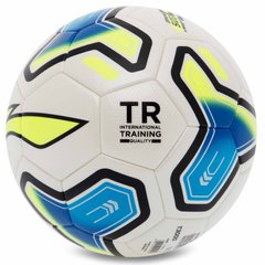 Мяч футбольный №5 PU+EVA Клееный LI-NING LFQK607-8 (клееный, белый-голубой)