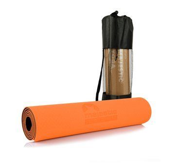 Килимок спортивний Majestic Sport TPE 6 мм для йоги та фітнесу GVT5010/O Orange/Black