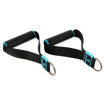 Ручки для еспандерів резинок та тренажерів 2шт STRAP HANDLE PRO LiveUp LP8192J (нейлон, TPR, чорний)