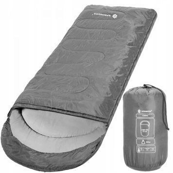 Спальный мешок (спальник) Springos 2 в 1 CS0043 +8 ...+20 &deg;C R Graphite/Grey