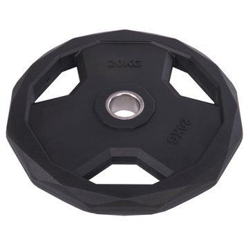 Диски для штанги поліуретанові SC-3858-20 51мм 20кг чорний