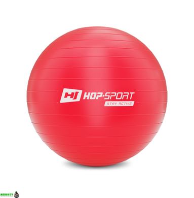 Фитбол Hop-Sport 55 см красный + насос 2020