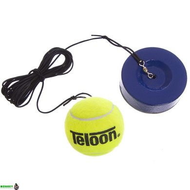 Тренажер для великого тенісу - м'яч на гумці з обважнювачем TELOON TENNIS TRAINER TL801-5-Coach1 салатовий-чорний