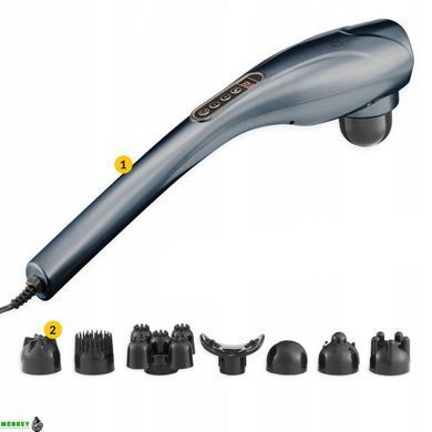 Ручной вибрационный массажер для тела 4FIZJO Long Stick 7 в 1 Grey (P-5907739319135)