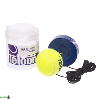 Тренажер для великого тенісу - м'яч на гумці з обважнювачем TELOON TENNIS TRAINER TL801-5-Coach1 салатовий-чорний