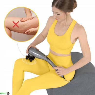 Ручной вибрационный массажер для тела 4FIZJO Long Stick 7 в 1 Grey (P-5907739319135)