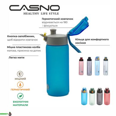 Пляшка для води CASNO 550 мл KXN-1225 Червона