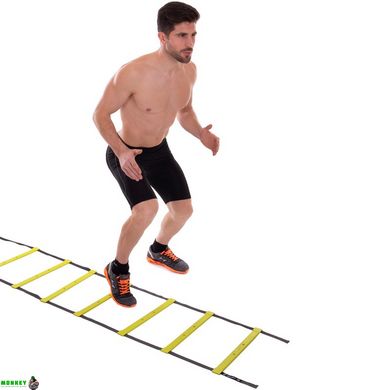 Координационная лестница дорожка для тренировки скорости Zelart FI-2565 6м салатовый