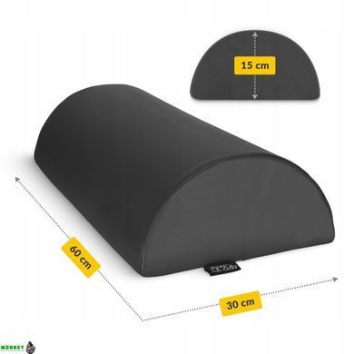 Напіввалик для реабілітації та масажу 4FIZJO 60 x 30 x 15 Black (P-5905973402910)