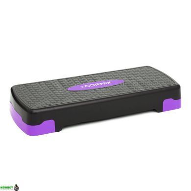 Степ-платформа 2-ступінчаста Cornix 68 х 28 х 10-15 см XR-0188 Black/Purple