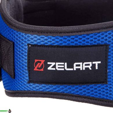Пояс атлетичний посилений регульований ZELART SB-165415 розмір XS-XXL синій