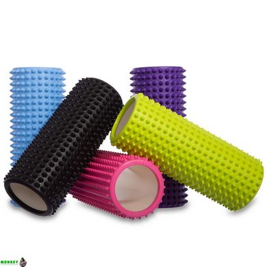 Ролер для йоги та пілатесу масажний (мфр рол) SP-Sport FI-1730 33см кольори в асортименті