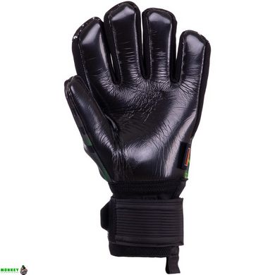 Перчатки вратарские SOCCERMAX GK-015 размер 8-10 салатовый-черный