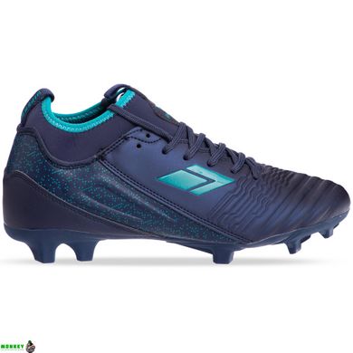 Бутсы футбольная обувь с носком DIFENO 180103-2 NAVY/CYAN размер 40-45 (TPU, синий-голубой)