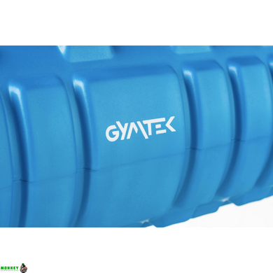 Масажний ролик Gymtek для йоги та фітнесу EVA 33*14см синій