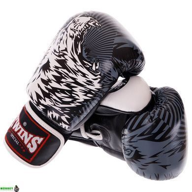 Перчатки боксерские кожаные TWINS FBGVL3-50 Синий 10 унции WOLF 10-14oz