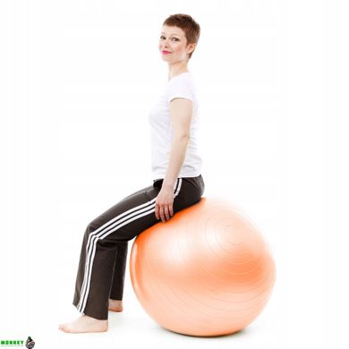 Мяч для фитнеса (фитбол) Springos 55 см Anti-Burst FB0010 Orange