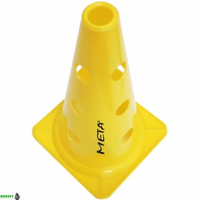 Конус для тренировок с отверстиями Meta Cone Marker with holes 2.0 желтый Уни 30 см