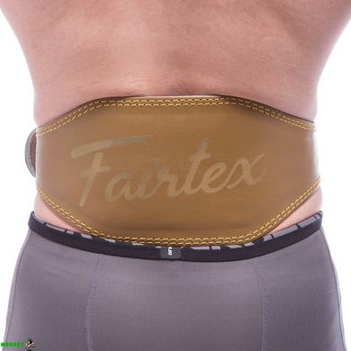 Пояс атлетический кожаный FAIRTEX 161074 ширина-15см размер-S-XL черный-коричневый