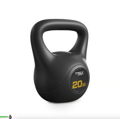 Гиря вінілова 20кг Trex Sport TX-020CKB чорний