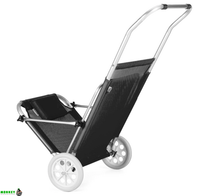 Шезлонг лежак Outtec Sun с козырьком черный