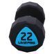 Гантели профессиональные с полиуретановым покрытием LiveUp LP8003-22 (2х22кг)