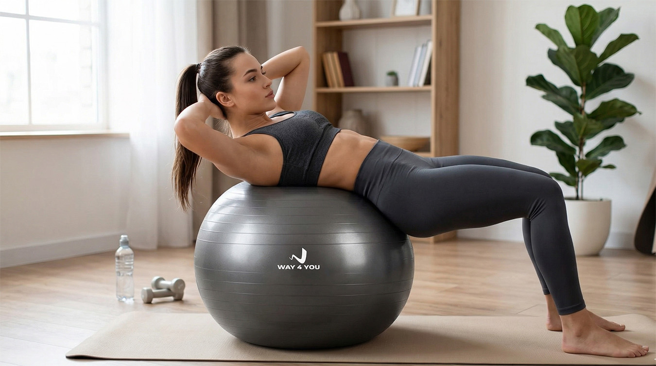 Фитбол 75см Way4you Серый